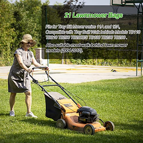 964-04117A 664-04117A Lawnmower Grass Bag for MTD Troy Bilt 21" Lawn Mower 964-04117B 664-04011 664-04027 664-04034 Fit TB110 TB210 TB260 TB130 TB230 TB280ES TB280 (Without Catcher Frame)